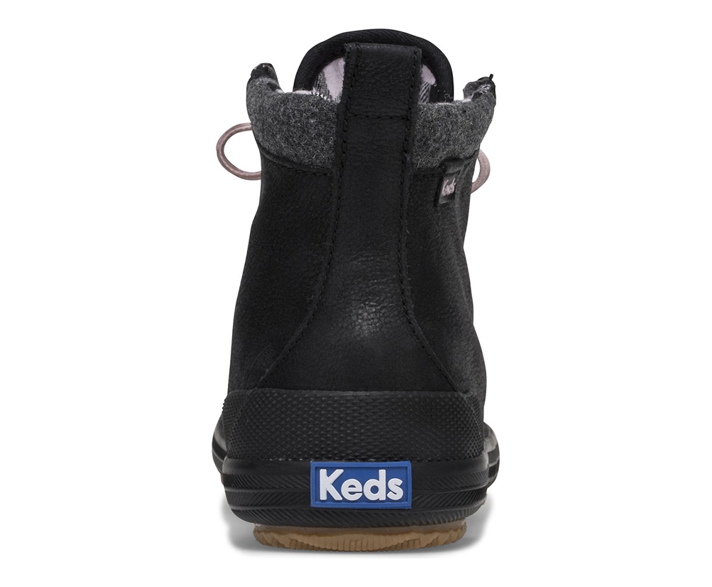 Botas Keds Mujer Negras - Scout Water-Resistant Cuero W/ Thinsulate™ - 956-HSRCWL